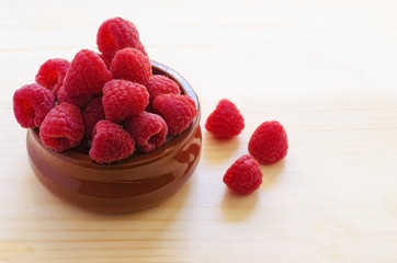 Close up of raspberries