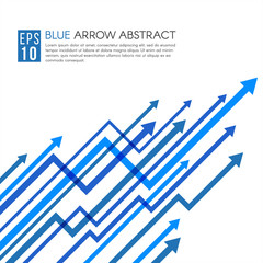Blue arrow line up sharp vector abstract background