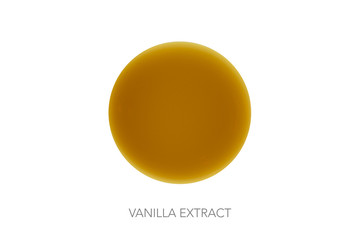 Vanilla extract on glass round circle ball