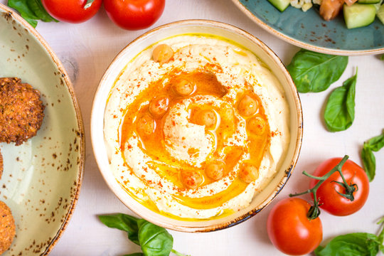 Hummus and middle eastern traditional dishes
