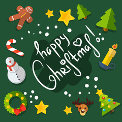 flat christmas illustration