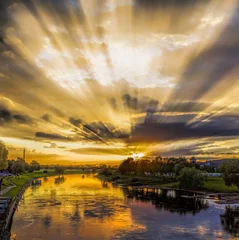 Sonnenuntergang am Fluss © Blickfang