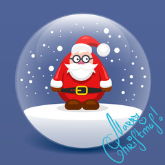 Vector christmas flat santa claus