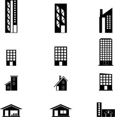 Building Icons Set;Vector illustration;Building Set;building icons;Vector set