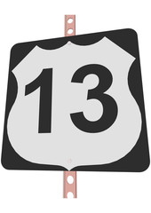 US 13 Route sign