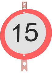 Traffic Sign Speed limit 15