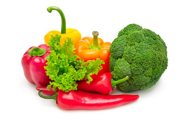 collection fresh vegetables