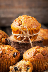 Fresh homemade delicious carrot muffins