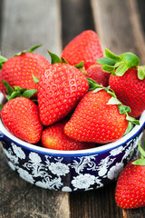 Fresh organic ripe strawberry