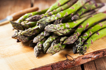 Fresh green asparagus