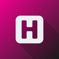 Obraz premium White Helicopter Platform icon on pink background