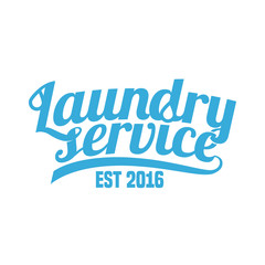 Laundry vector emblem, label, design element