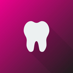 White Tooth icon on pink background