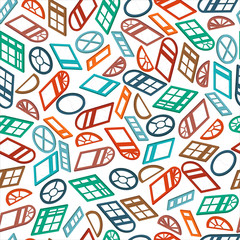 seamless pattern color isometric window