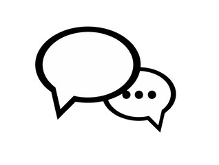 Chat Flat Icon with shadow Vector