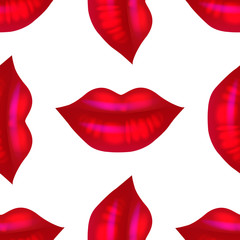 red lips, seamless pattern