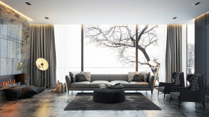 Living room - obrazy, fototapety, plakaty