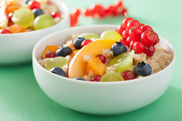 healthy breakfast quinoa with fruits berry nectarine blueberry g