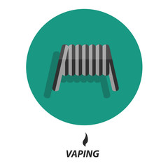 Flat vaping icon circle