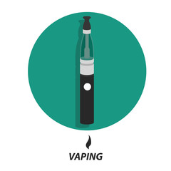 Flat vaping icon circle