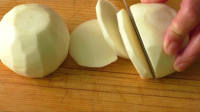 Tasty fresh crude white round japanese radish 
