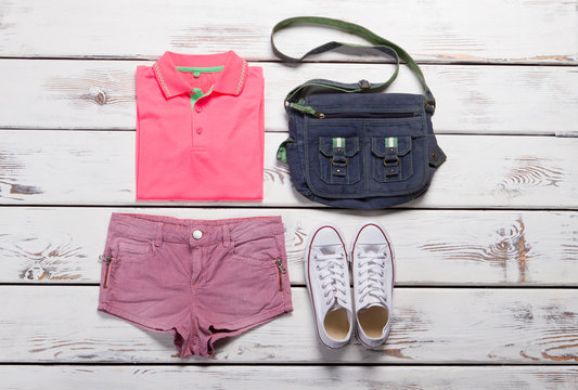 Youth bright outfit.