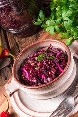 spicy red cabbage Sauerkraut