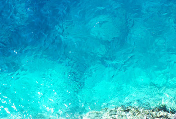 Fototapeta na wymiar Soft blurred texture of blue water