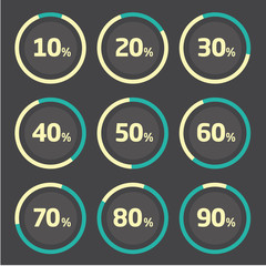 Fototapeta premium Template pie chart percent