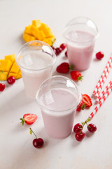 Berry  and ice cream milkshake (smoothie)