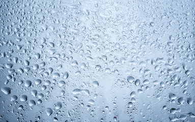 Drops of water on glass