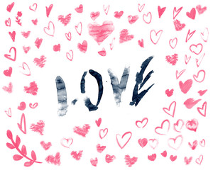 Red hearts for valentines design creation