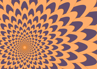 Purple and orange flower Background Vector Illustration
