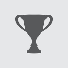 Trophy cup icon. Winning champions cup. Vector illustration.
