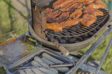 have a Barbecue in summer in the garden