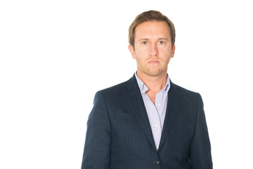 handsome man in suit isolated