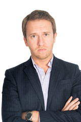 handsome man in suit isolated