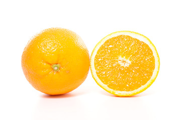 fresh orange isolated on white
