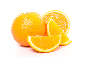 fresh orange isolated on white