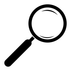 Magnifying glass icon. Magnifier. Isolated