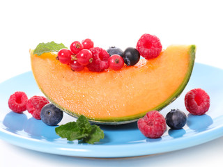 melon and berries