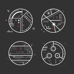 Fototapeta premium Futuristic design elements.