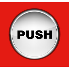button on the red background