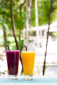 Assortment juices, smoothies, beverages, drinks variety