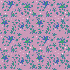 Seamless stars pattern background, editable color background.