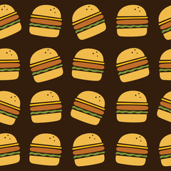 hamburger art pattern