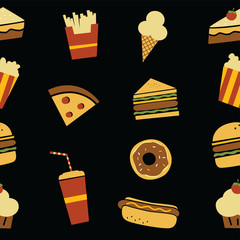 hamburger art pattern