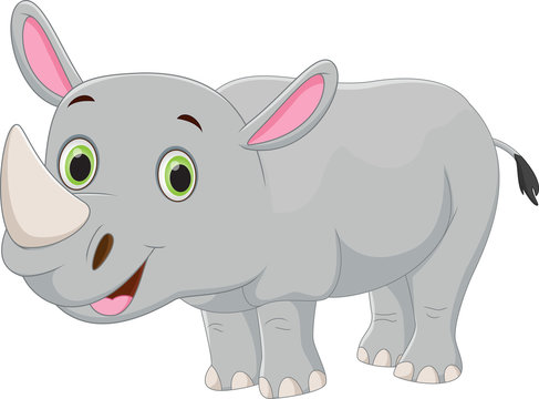 cute rhino cartoon