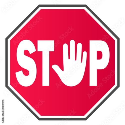 "Stop sign against white background" Stockfotos und ...