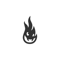 Fire Icon. Vector logo element for template